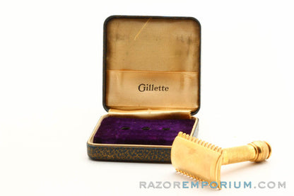 Gillette 1920's Milady Debutante Chrysler Edition DE Safety Razor in Leather Case