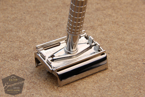 Gillette 1960 Flair Tip Super Speed Safety Razor F2 * Nickel REVAMPED