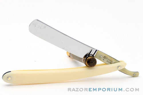 9/16" H. Boker & Co. Round Point | Original Scales Straight Razor Solingen, Germany