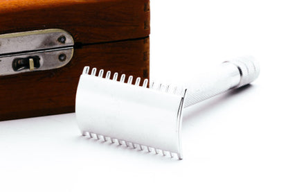 1905 Gillette Double Ring Old Type Safety Razor in Original Case with Blade Bank and Blades | Rhodium Revamp