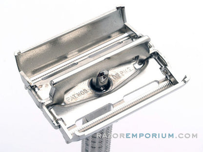 1956 B2 Gillette Flair Tip Super Speed Safety DE Razor | Factory Nickel Revamp