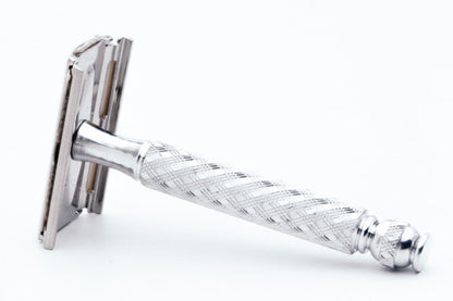 1980's Gillette British Armed Forces Falkland War Spiral Tech DE Safety Razor Made in U.K.