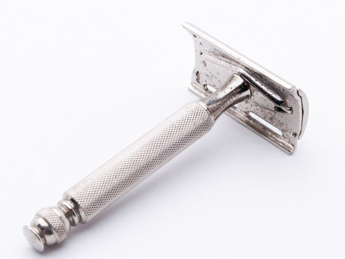 1956 B4 Gillette Ball End Tech 3 Piece Double Edge Safety Razor