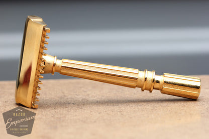 Gem 1930's Micromatic TTO Single Edge Safety Razor * Revamped - 24K Gold