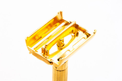 1941 Gillette Gold Regent Tech with Leather Case & Original Blade Bank | 24K Gold Revamp