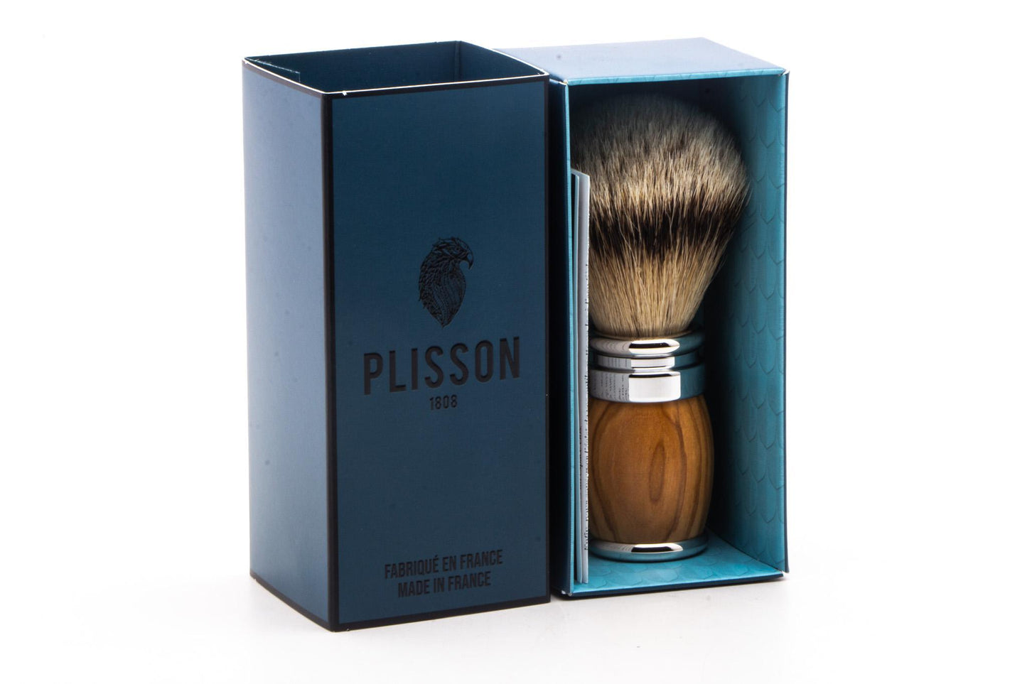 Plisson 1808 | Olive Wood & High Mountain White Badger Shaving Brush