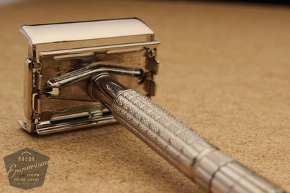 Gillette 1957 C3 Flair Tip Super Speed Safety Razor * Nickel REVAMPED