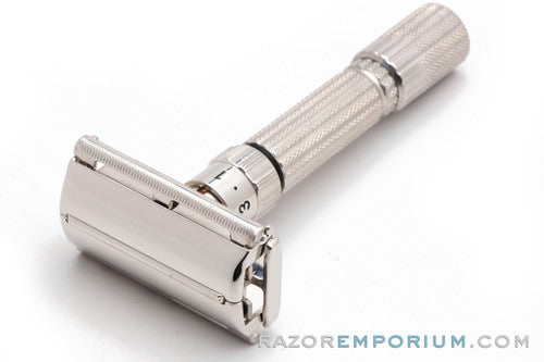 1959 Gillette TTO Fatboy Adjustable $1.95 Double Edge Rhodium Revamp E1