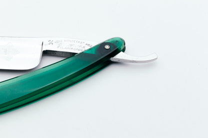 7/8" Filarmonica Doble Temple #14 Straight Razor w/ Green Scales | Spain