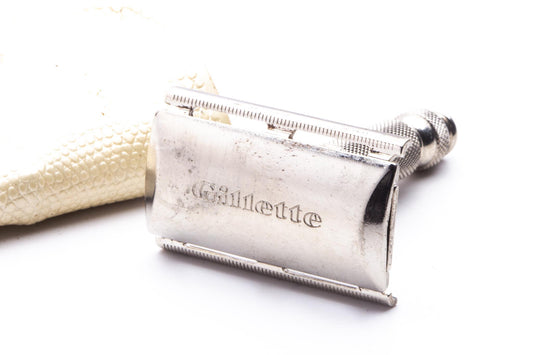 1965 K2 Gillette Tech Travel Double Edge Safety Razor Set | Original Condition