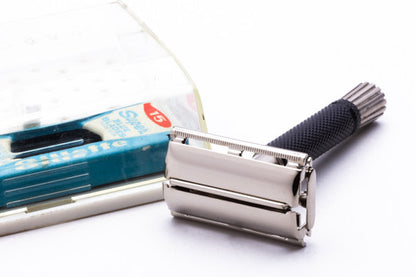1983 Gillette Black Handle Super Speed DE Safety Razor D2