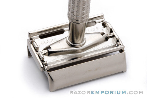 1960 Gillette Flair Tip Super Speed Safety DE Razor Factory Nickel Revamp F4
