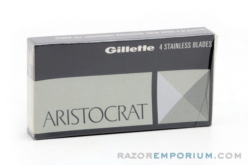 4 Gillette Aristocrat Stainless Double Edge - New Old Stock (NOS) Razor Blades