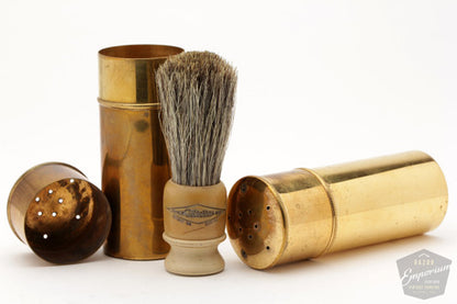 1916 Gillette Gold Single Ring Travel Set in Black Leather Case with Script Logo