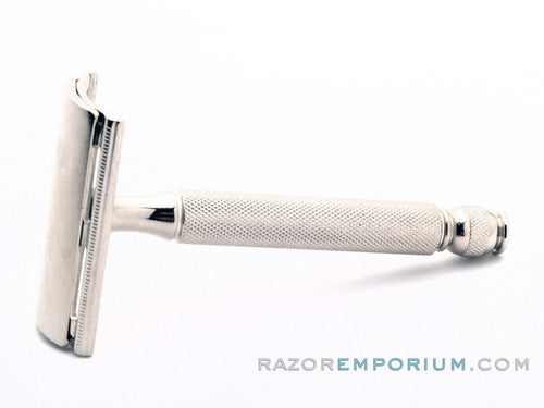 1960 F1 Gillette Ball End Tech DE Safety Razor Factory Nickel