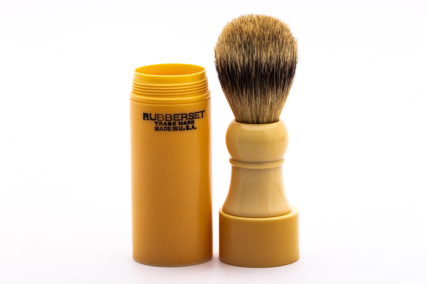 Vintage Restored | 1000 Pure Badger Rubberset  Shaving Brush with Travel Tube