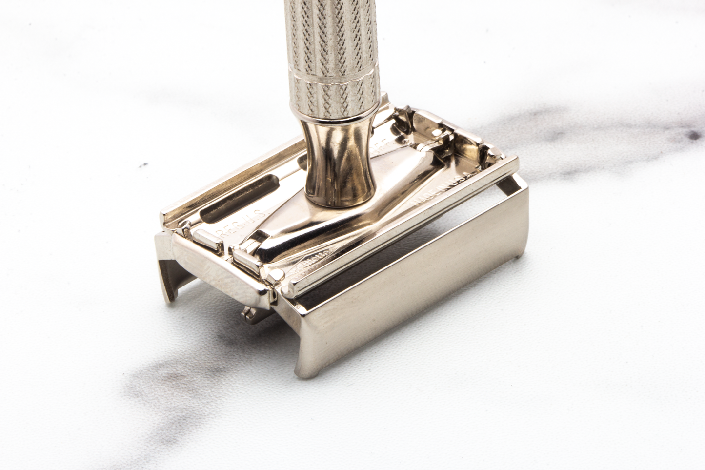 1956 B2 Gillette President Double Edge Safety Razor | Factory Nickel Revamp