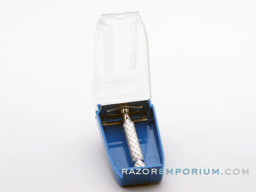 1965 K1 Gillette Aluminum Spiral Handle Tech Safety Razor Set | Made in Germany