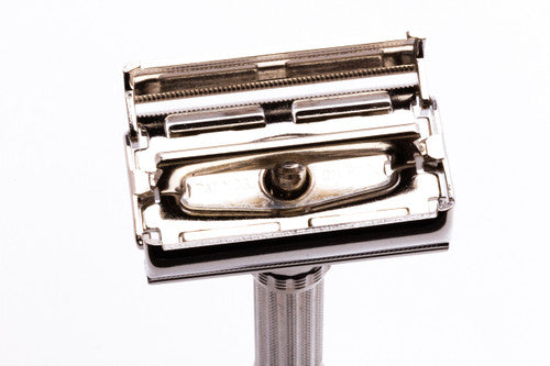 1968 Gillette Slim Adjustable DE Safety Razor Factory Nickel Revamp N1