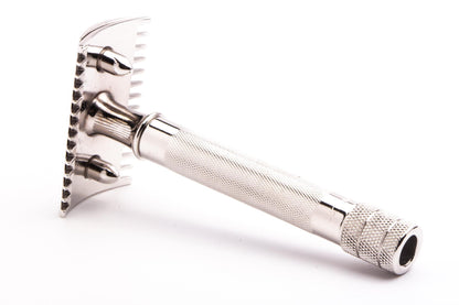 1908 Gillette Single Ring DE Safety Razor With Original Case | Rhodium Revamp