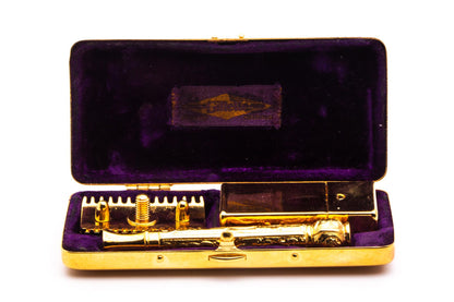 1909 Gillette ABC Pocket Edition Empire Set | 24k Gold Revamp