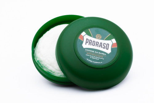 Proraso Travel Shaving Soap | Green Refresh Menthol & Eucalyptus In Jar 75ml