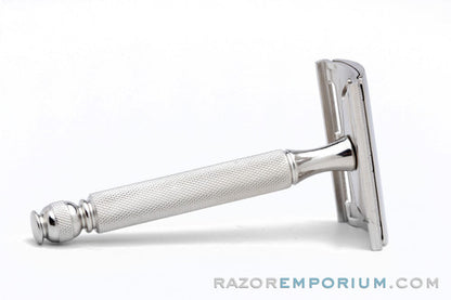 1955 Gillette Ball End Tech DE Safety Razor Factory Nickel
