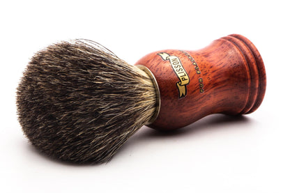 Plisson 1808 | Bubinga Wood High-Mounted Russian Grey Badger Shaving Brush