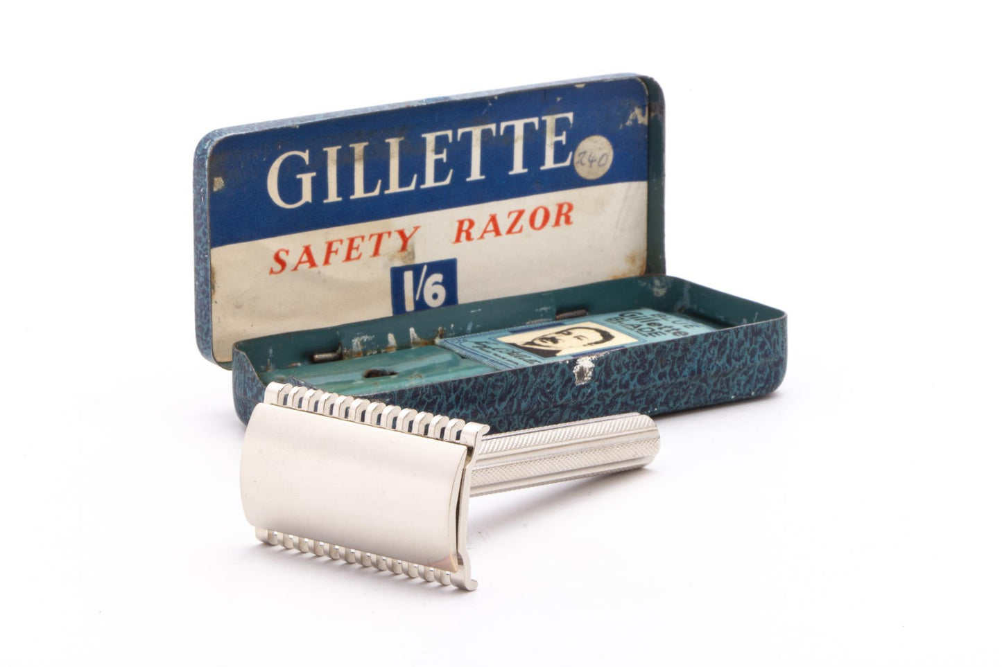 1940's Gillette British Thin Handle Tech Varient Set | Original Condition