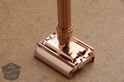 Gillette 1964 Slim Adjustable Safety Razor J2 - ROSE GOLD REVAMPED