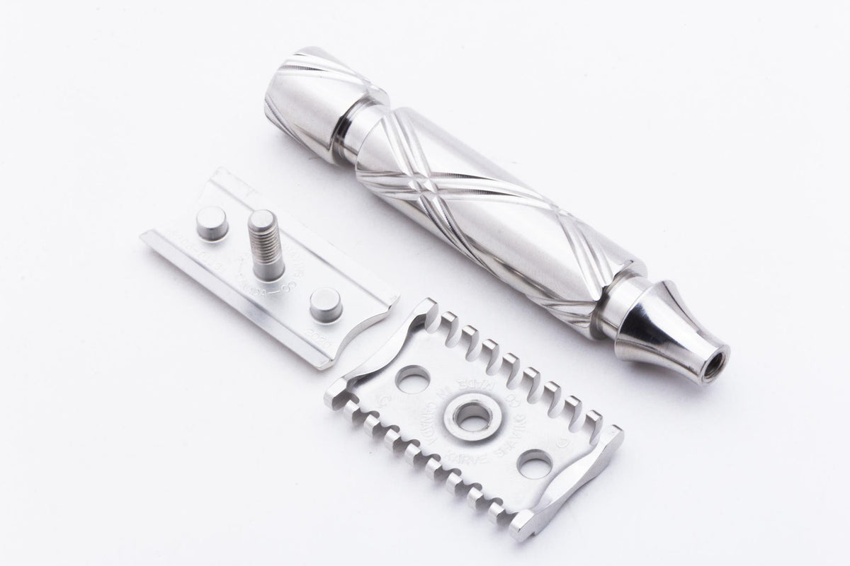 Guard Open Razor Karve Shaving Co. | Three Piece Open Comb C Guard With Unique Heavy Ha ...