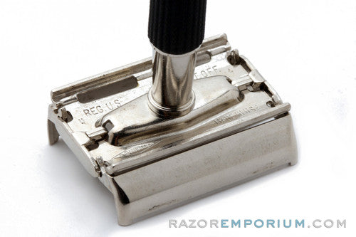 1974 Gillette U4 Black Handle Super Speed Safety Razor