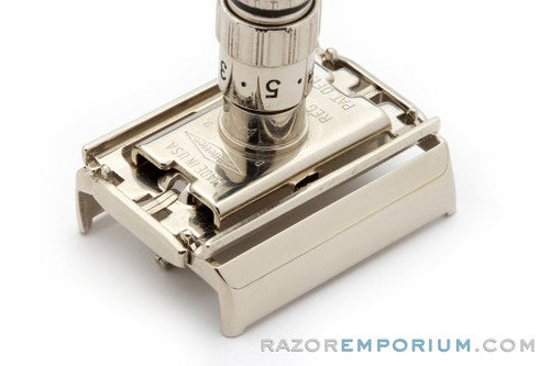 1958 Gillette Executive Fatboy Adjustable DE Safety Razor Nickel Revamp