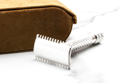 1914-1924 Gillette Old Type Military Bulldog Double Edge Safety Razor Set | Rhodium Revamp