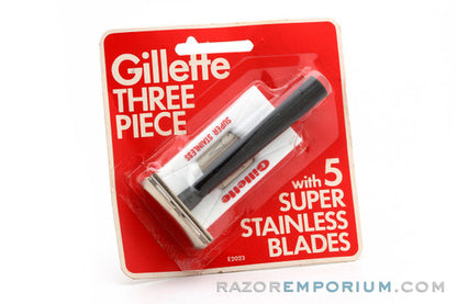 1970's Gillette Tech Safety Razor with Super Stainless Blades NOS