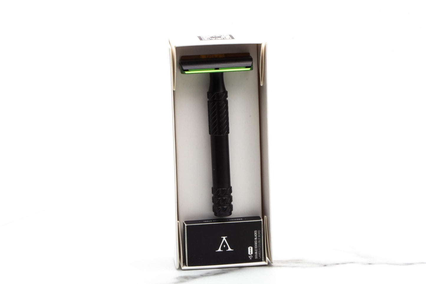 Ayslworth Razor | APEX-AL Double Edge Safety Razor -  Jet Black Gamer Green - Predator