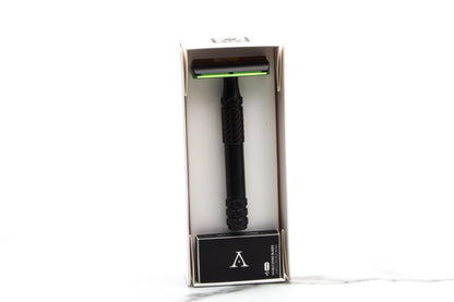Ayslworth Razor | APEX-AL Double Edge Safety Razor -  Jet Black Gamer Green - Predator