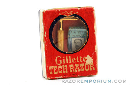 1947-51 Gillette Ball End Tech DE Safety Razor Set