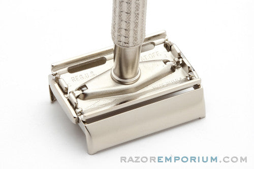 1957 Gillette C1 Flair Tip Super Speed DE Safety Razor | Factory Nickel Revamp