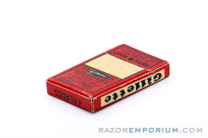Gillette Thin Red Double Edge - New Old Stock (NOS) Razor Blades (4)