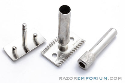 1928 Gillette New Standard Safety Razor with Case - Factory Nickel