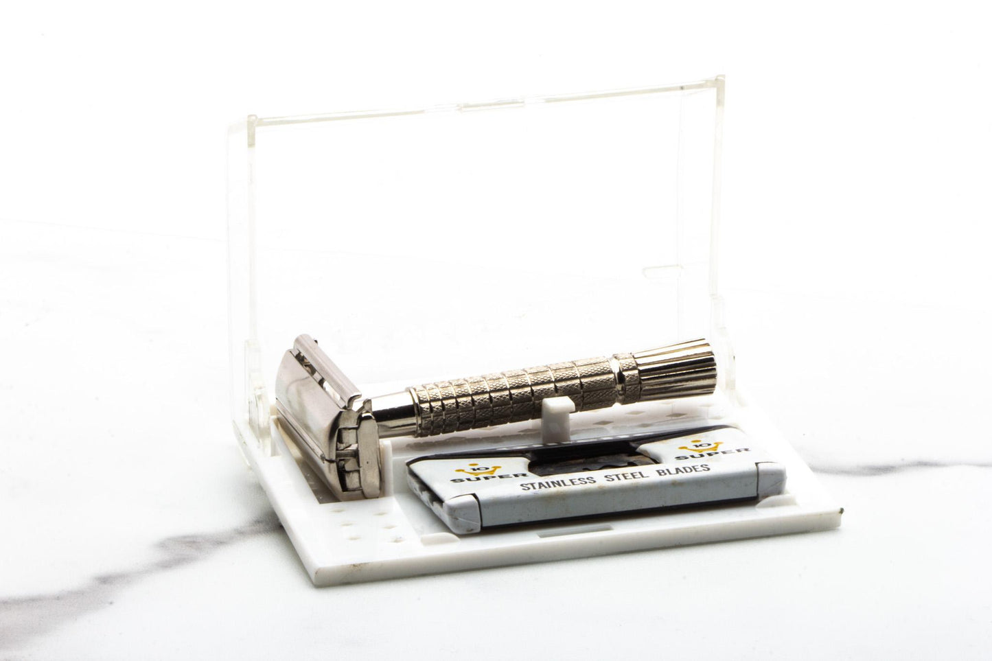 1966 L4 Gillette Flare Tip Super Speed Safety Razor Set | Original Condition