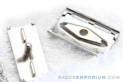 1960's Gillette British Ball End Tech Spiral Handle Razor Made in England