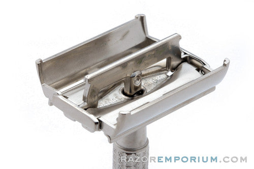 1955 Gillette Flair Tip DE Super Speed Safety Razor A1 Factory Nickel Revamp