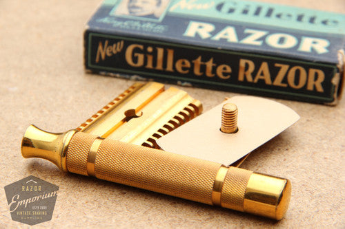 Gillette 1930s NEW Long Comb Double Edge Safety Razor w/ Box