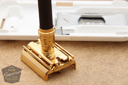 Gillette 1969 Gold Super Adjustable / Super 109 Safety Razor - Long Handle
