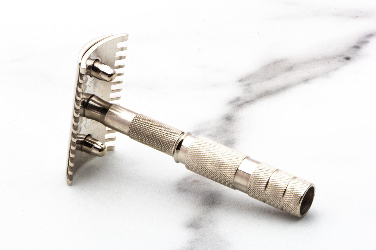 Travel Size Three Piece Open Comb Double Edge Safety Razor | Made In Germany