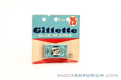 Gillette Blue Double Edge 5 - New Old Stock (NOS) Razor Blades