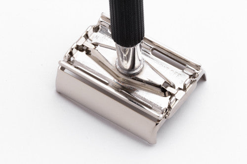 1968 N3 Gillette Black Handle DE Super Speed Safety Razor | Factory Nickel Revamp