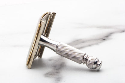 1967 M4 Gillette Travel Tech Double Edge Safety Razor Set | Original Condition